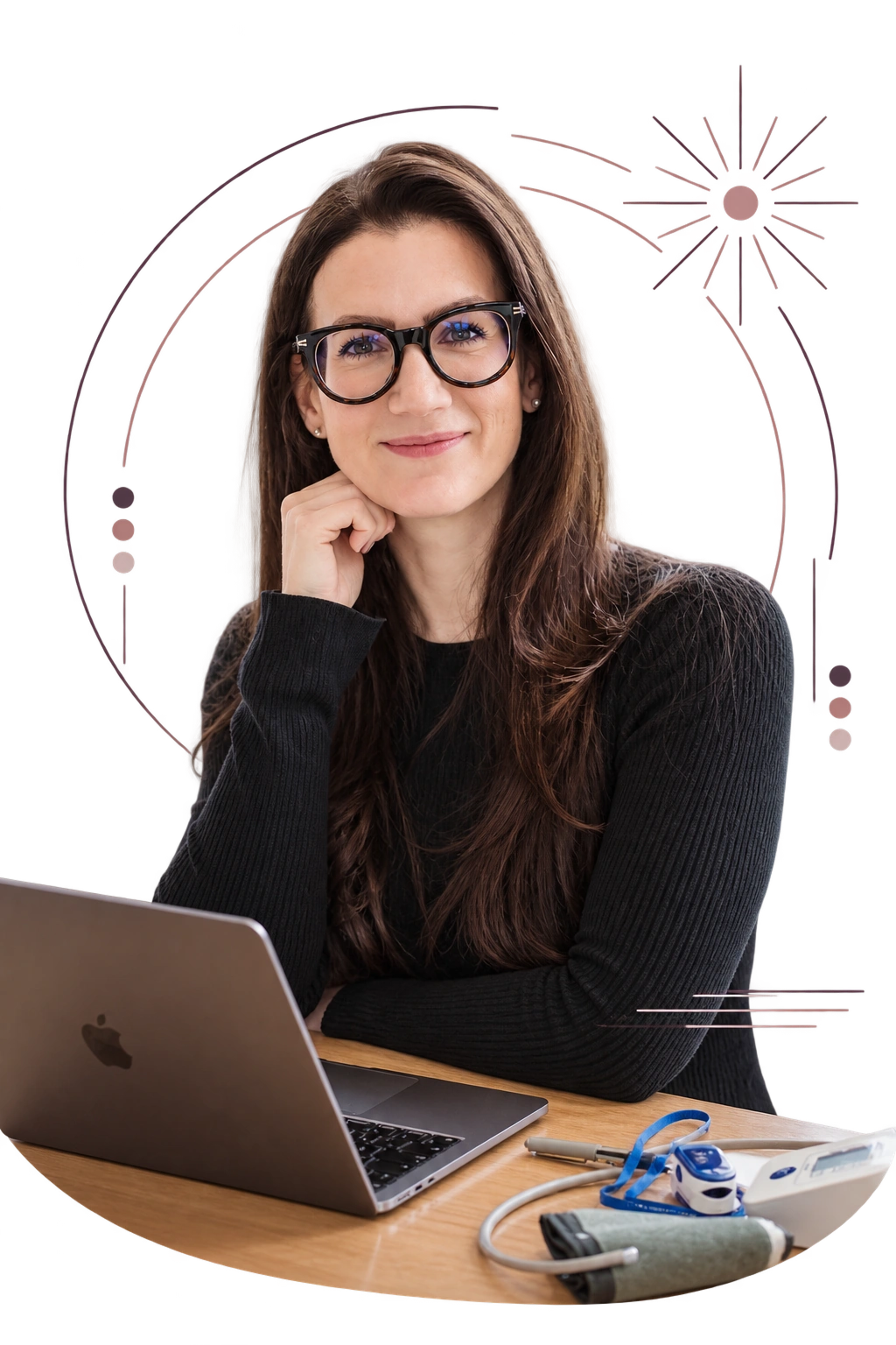 Dr Aileen at her desk
